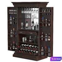 Home Bar Cabinet 3D Model Corona