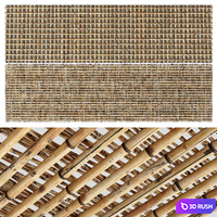 Ceiling bamboo crooked branch low n8 3D Model Vray, Corona