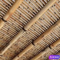 Ceiling bamboo crooked branch low n8 3D Model Vray, Corona