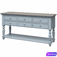 Farmhouse Blues Console 3D Model Corona