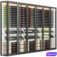 Wine cellar 11 3D Model Vray, Corona