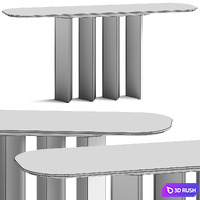 Bonaldo Geometric Console Tables 3D Model Vray, Corona