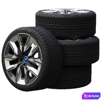 BMW wheels 3D Model Corona
