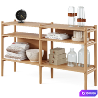 Bookcase HOLTON by Rowico Home 3D Model Vray, Corona