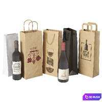 Paper bag 6 3D Model Vray