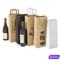 Paper bag 6 3D Model Vray