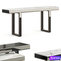 Laskasas Pearl Marble Console Table 3D Model Vray, Corona
