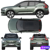 VOLVO XC40 Recharge 2023 3D Model Corona