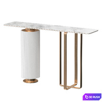 Iglesias White Slate Console Table 3D Model Vray, Corona