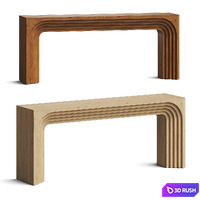 Crate and Barrel Valo Wood Console Table 3D Model Vray, Corona