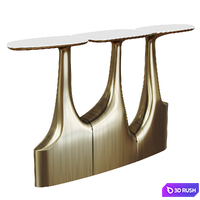 Triptych Console 3D Model Corona