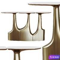 Triptych Console 3D Model Corona