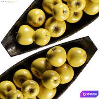 Allegra Centerpiece Bowl with Yellow Apples 3D Model Corona
