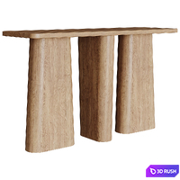 Table Console Kalle Sculptural Oak Console 3D Model Corona