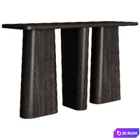 Table Console Kalle Sculptural Oak Console 3D Model Corona
