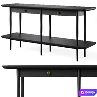 Mickell Storage Console Table by Crate and Barrel 3D Model Vray, Corona
