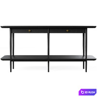 Mickell Storage Console Table by Crate and Barrel 3D Model Vray, Corona