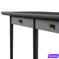 Mickell Storage Console Table by Crate and Barrel 3D Model Vray, Corona