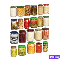 Canned Goods 3D Model Vray, Corona