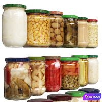 Canned Goods 3D Model Vray, Corona