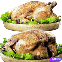 Chicken in a bowl 3D Model Corona