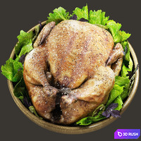 Chicken in a bowl 3D Model Corona