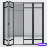 Aluminum door 319 3D Model Corona