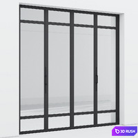 Aluminum door 319 3D Model Corona