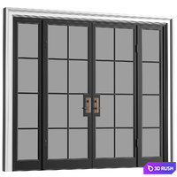 Entrance modern street doors.Exterior Doors.Outdoor Iron Front Doors 3D Model Vray, Corona
