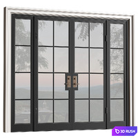 Entrance modern street doors.Exterior Doors.Outdoor Iron Front Doors 3D Model Vray, Corona