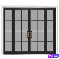 Entrance modern street doors.Exterior Doors.Outdoor Iron Front Doors 3D Model Vray, Corona