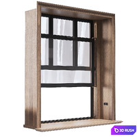 Modern windows 3D Model Vray, Corona