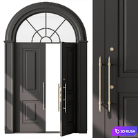 Arched Door - Door Model 75 3D Model Vray, Corona