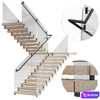Modern Stairs 3D Model Corona