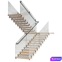 Modern Stairs 3D Model Corona