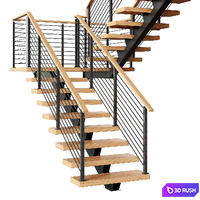 Staircase 6 3D Model Vray, Corona