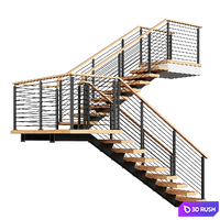 Staircase 6 3D Model Vray, Corona