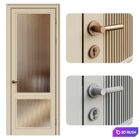 Interior door 013 3D Model Vray, Corona