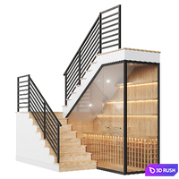 Staircase 9 3D Model Vray, Corona