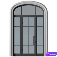 Arc Classic Entrance Doors.Entrance to the house.Front Door.Arched Opening Window.Outdoor Entrance classic door.External Doors. Exterior Door.Street Doors 3D Model Vray, Corona