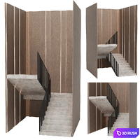 Staircase 2 3D Model Corona