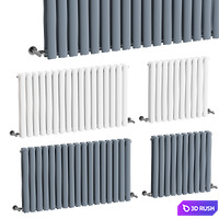 Milano Aruba Anthracite Horizontal Designer Radiator - Choice Of Height &amp; Width 3D Model Corona