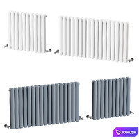 Milano Aruba Anthracite Horizontal Designer Radiator - Choice Of Height &amp; Width 3D Model Corona