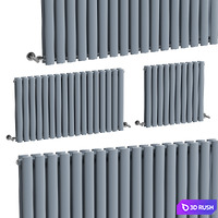 Milano Aruba Anthracite Horizontal Designer Radiator - Choice Of Height &amp; Width 3D Model Corona