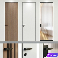 Concealed door - interior door 042 - invisible door 3D Model Vray, Corona