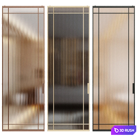 Interior door 052 - sliding door 3D Model Vray, Corona