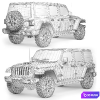 Jeep Wrangler 392 2022 3D Model Vray