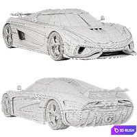 Koenigsegg Regera 2016 3D Model Vray