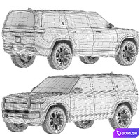 Rivian R1S Adventure 2022 3D Model Vray