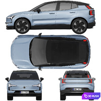 Volvo EX30 3D Model Corona